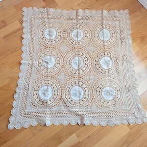 Elegant Lace Crochet Tablecloth